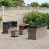vidaXL Ensemble de canapé de jardin 8 pcs Gris polyrotin