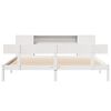 vidaXL Lit bibliothèque sans matelas blanc 180x200 cm bois pin massif