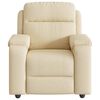 vidaXL Fauteuil de massage inclinable Cr&egrave;me Tissu