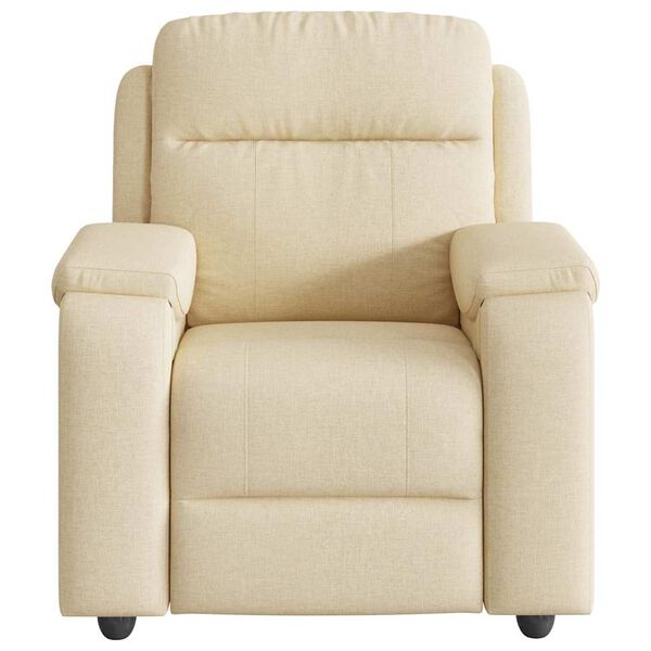 vidaXL Fauteuil de massage inclinable Cr&egrave;me Tissu
