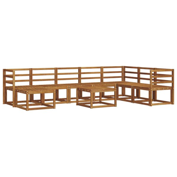 vidaXL Ensemble de canap&eacute;s d'ext&eacute;rieur 9 pcs Naturel