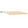 vidaXL Cadre de store manuel avec LEDs Jaune et blanc 4,5 &times; 3,5 m