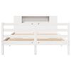 vidaXL Lit bibliothèque sans matelas blanc 160x200 cm bois pin massif