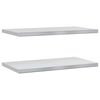vidaXL &Eacute;tag&egrave;res murales 2 pcs 75x40 cm argent&eacute; acier inoxydable