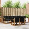 vidaXL Ensemble de canap&eacute;s d'ext&eacute;rieur 7 pcs Naturel et Noir
