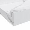 vidaXL &Eacute;tag&egrave;re Murale avec &eacute;tag&egrave;re 2 pcs Marbre blanc 80 x 9 x 3 cm