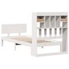 vidaXL Lit biblioth&egrave;que sans matelas blanc 90x190cm bois de pin massif