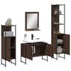 vidaXL Ensemble d'armoires de salle de bain 4 pcs ch&ecirc;ne marron