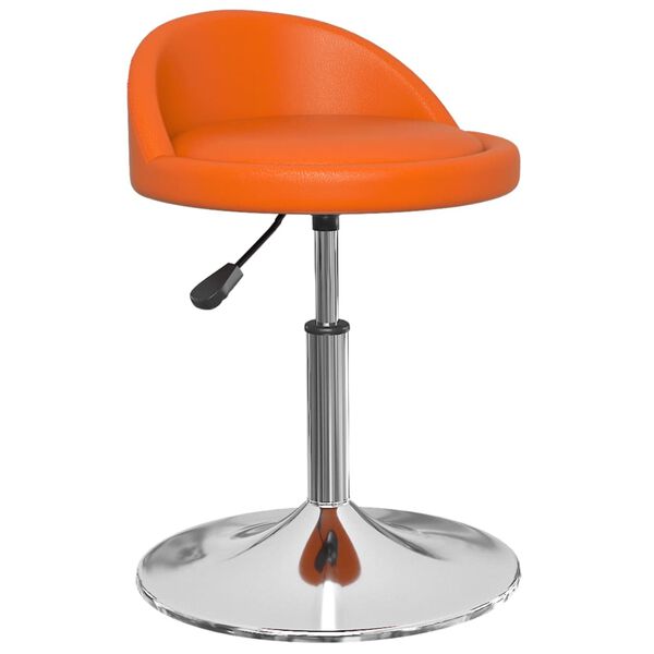 vidaXL Chaise pivotante de salle &agrave; manger Orange Similicuir