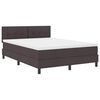 vidaXL Lit &agrave; ressorts avec matelas Marron fonc&eacute; 140 x 190 cm tissu