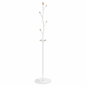 vidaXL Porte-manteau blanc 177 cm fer enduit de poudre