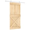 vidaXL Porte coulissante Naturel et Blanc 95 x 210 cm