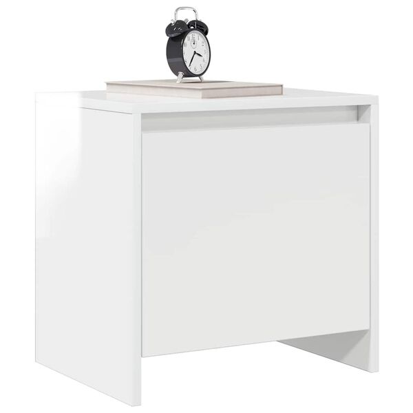 vidaXL Tables de chevet 2 pcs blanc brillant 45x34x44,5 cm