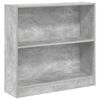 vidaXL Biblioth&egrave;que Gris b&eacute;ton 80x24x75 cm Bois d'ing&eacute;nierie
