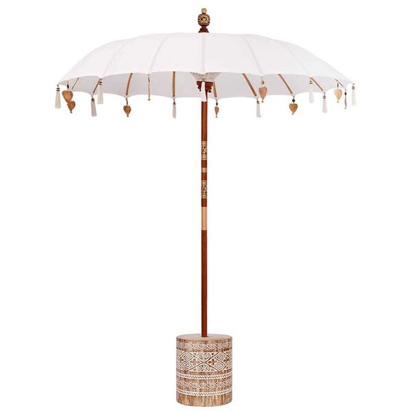 vidaXL Parasol balinais avec base 260 180-190 cm