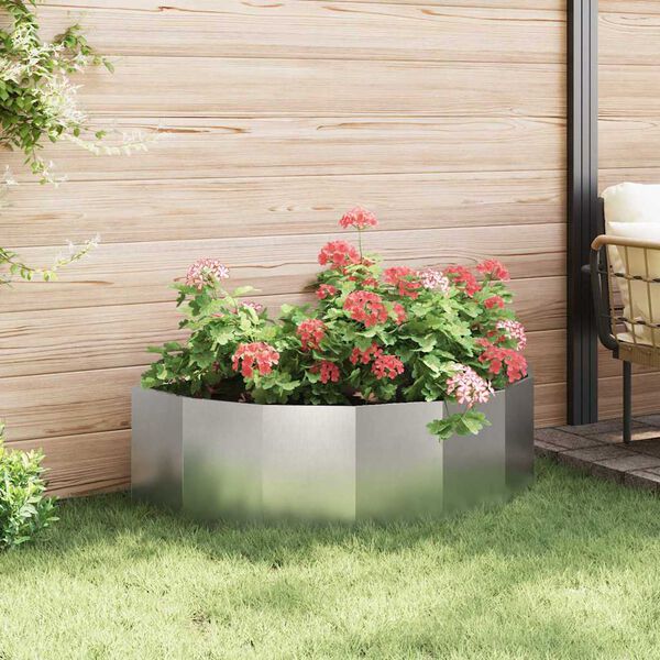 vidaXL Jardini&egrave;re Argent 120 x 60 x 35 cm Acier inoxydable