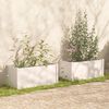 vidaXL Jardini&egrave;res 2 pcs Blanc 100x50x50 cm Bois de pin massif