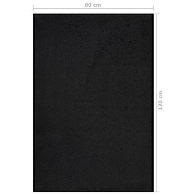 vidaXL Paillasson Noir 80x120 cm