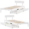 vidaXL Cadre de lit sans matelas blanc 100x200 cm bois de pin massif