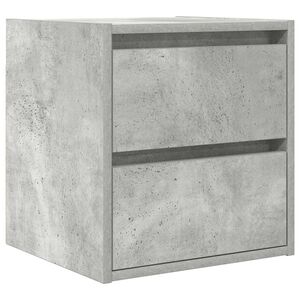 vidaXL Table de chevet murale gris b&eacute;ton 38x34x40 cm