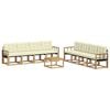 vidaXL Ensemble de canap&eacute;s d'ext&eacute;rieur 9 pc Blanc et cr&egrave;me