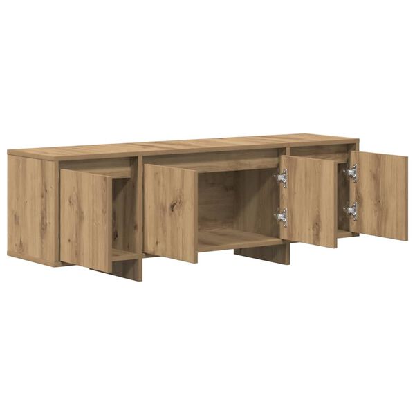 vidaXL Meuble TV ch&ecirc;ne artisanal 120x30x40,5 cm bois d'ing&eacute;nierie