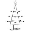 vidaXL Arbre de Noël en métal pour décoration noir 105 cm