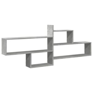 vidaXL &Eacute;tag&egrave;re murale gris b&eacute;ton 167,5x18x68 cm bois d'ing&eacute;nierie