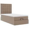 VidaXL Lit ottoman et matelas cappuccino 100x200cm similicuir