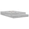 vidaXL Cadre de lit avec rangement avec tiroir Gris Sonoma 150 cm