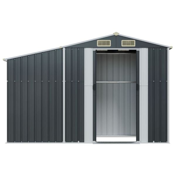 vidaXL Abri de jardin anthracite 277x93x179 cm acier galvanisé