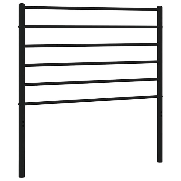vidaXL T&ecirc;te de lit de remplacement m&eacute;tal noir 90 cm