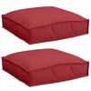 vidaXL Coussin 2 pc Tissu Oxford Bordeaux 40 x 40 x 8 cm