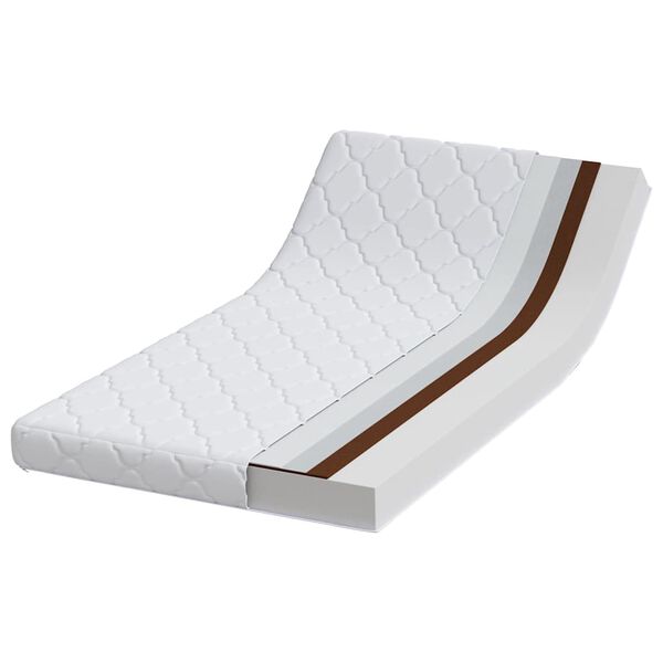 vidaXL Matelas Blanc 80 x 160 cm Tissu jacquard