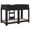 vidaXL Lit Superpos&eacute; pour Enfants Ch&ecirc;ne noir 80 x 160 cm