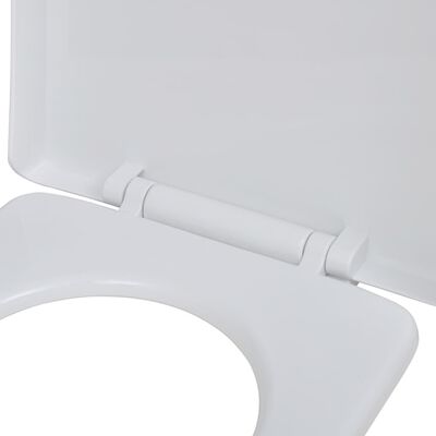 vidaXL Sièges de toilette avec couvercles 2 pcs Plastique Blanc