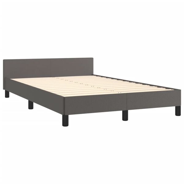 vidaXL Cadre de lit sans matelas gris 120x190 cm similicuir
