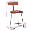 vidaXL Tabourets de bar lot de 2 49x43x79 cm bois de manguier massif