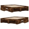 vidaXL Cadre de lit sans matelas ch&ecirc;ne fum&eacute; 120x200 cm bois ing&eacute;nierie