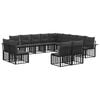 vidaXL Ensemble de canap&eacute;s d'ext&eacute;rieur 13 pcs Noir et Gris fonc&eacute;