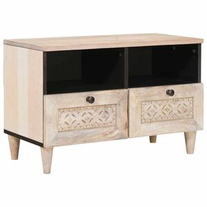 vidaXL Unites TV avec tiroir Blanc 70 x 33 x 46 cm Bois d'ing&eacute;nierie
