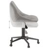vidaXL Chaise pivotante de bureau Gris clair Velours