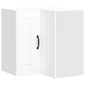vidaXL Armoire murale d'angle de cuisine Kalmar blanc bois ing&eacute;nierie