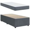 vidaXL Cadre de lit avec matelas Gris fonc&eacute; 90 x 190 cm tissu