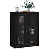 vidaXL Armoire murale noir 69,5x34x90 cm