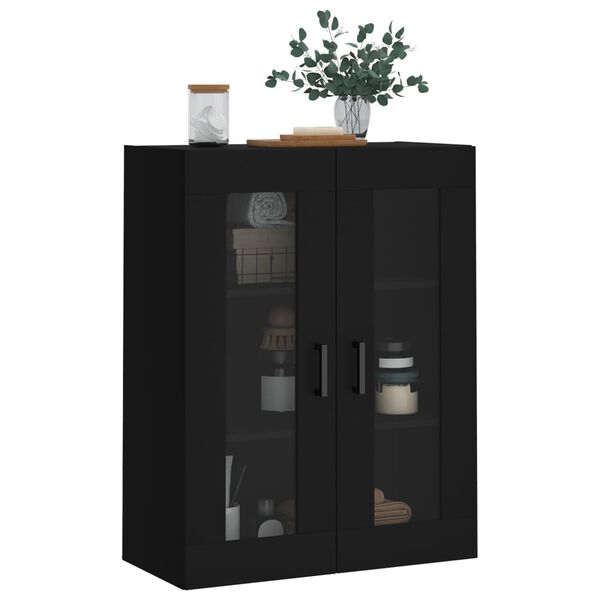 vidaXL Armoire murale noir 69,5x34x90 cm