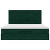 vidaXL Cadre de lit ottoman avec matelas vert fonc&eacute; 200x200 cm velours