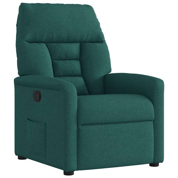 vidaXL Fauteuil inclinable Vert fonc&eacute; Tissu