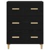 vidaXL Buffet Ch&ecirc;ne noir 69,5 x 34 x 90 cm Bois d'ing&eacute;nierie