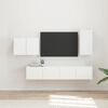 vidaXL Ensemble de meuble TV mural 4 pcs Blanc Bois d'ing&eacute;nierie